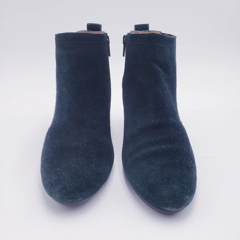 Vionic Paloma Ankle Wedge‎ Boot Bootie Black Suede Waterproof Size 7.5
